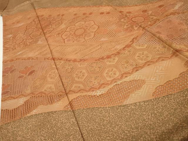 平和屋着物▼中国三大刺繍　スワトウ刺繍　汕頭刺繍　相良刺繍　総刺繍　訪問着　道長正倉院吉祥花文　正絹　逸品　DABG5670fe