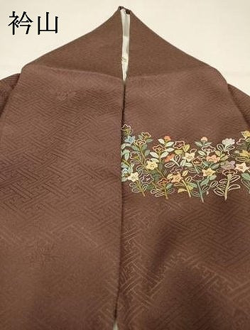 平和屋着物●中国三大刺繍　相良刺繍　総刺繍　訪問着　呉県刺繍　御所車花文　暈し染　正絹　逸品　DABG5671fe