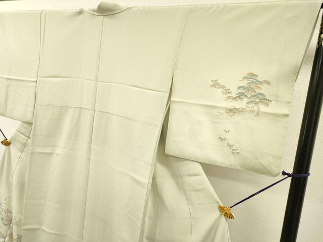 平和屋着物▼中国三大刺繍　スワトウ刺繍　汕頭刺繍　総刺繍　訪問着　人物風景文　金糸　正絹　逸品　DABG5672fe