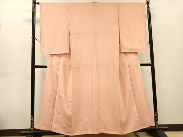 平和屋着物▼訪問着　総刺繍　吹き寄せ花筏文　金糸　鬼しぼ縮緬　正絹　逸品　DABG5681fe