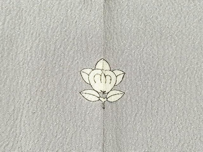 平和屋着物▽上質な色無地　単衣　暁鼠色　正絹　逸品　DABG5690fe