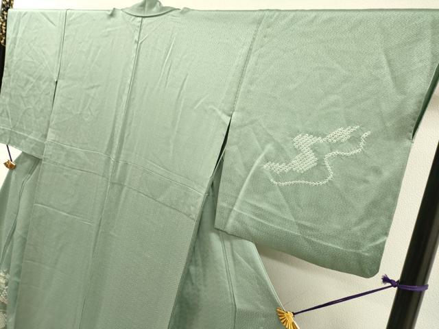 平和屋着物▽訪問着　単衣　刺繍　絞り　道長貝桶花文　正絹　逸品　DABG5716fe
