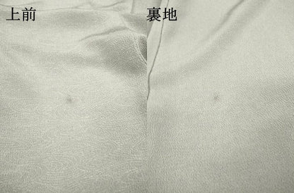 平和屋着物▽上質な小紋　単衣　流水文　鬼しぼ縮緬　正絹　逸品　DABG5719fe