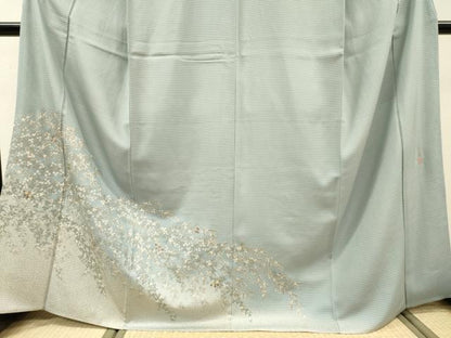 平和屋着物▽松尾光琳　色留袖　単衣　無双　絽袷　絽×絽　萩図　光琳本金箔　反端・保証書付き　正絹　逸品　未使用　DABG5720fe