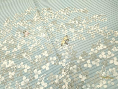 平和屋着物▽松尾光琳　色留袖　単衣　無双　絽袷　絽×絽　萩図　光琳本金箔　反端・保証書付き　正絹　逸品　未使用　DABG5720fe
