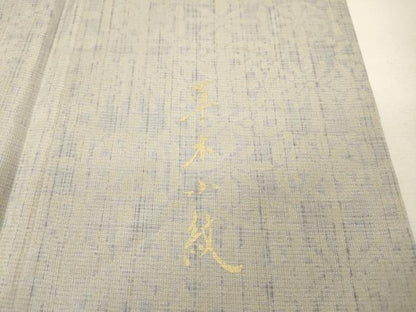 平和屋着物▽本場染大島紬　訪問着　単衣　草木小紋　舞花文　正絹　逸品　未使用　DABG5725fe