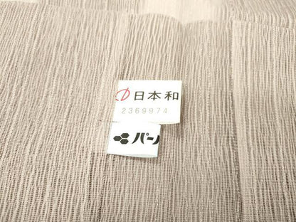 平和屋着物▽長羽織　スリーシーズン　春夏秋　塵除け　櫛引織　丸文　銀通し地　正絹　逸品　DABG5727fe