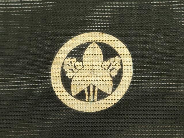 平和屋着物▽男性　黒紋付　長羽織　スリーシーズン　春夏秋　塵除け　絽　正絹　逸品　DABG5731fe