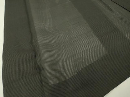 平和屋着物▽男性　黒紋付　長羽織　スリーシーズン　春夏秋　塵除け　絽　正絹　逸品　DABG5731fe