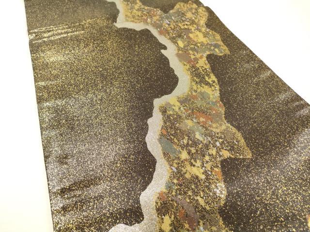 平和屋着物▼六通柄袋帯　道長文様　金銀彩　引箔　鈴乃屋扱い　正絹　逸品　DABG5756fe