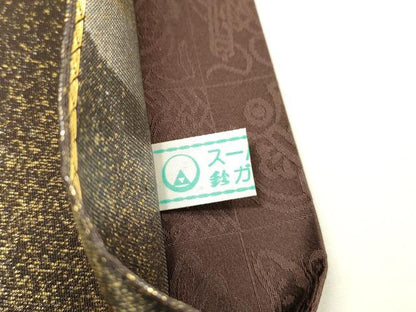 平和屋着物▼六通柄袋帯　道長文様　金銀彩　引箔　鈴乃屋扱い　正絹　逸品　DABG5756fe