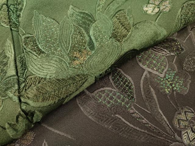 平和屋着物●豪華振袖　総刺繍　草花　暈し染　金糸　正絹　逸品　DABG5870fe