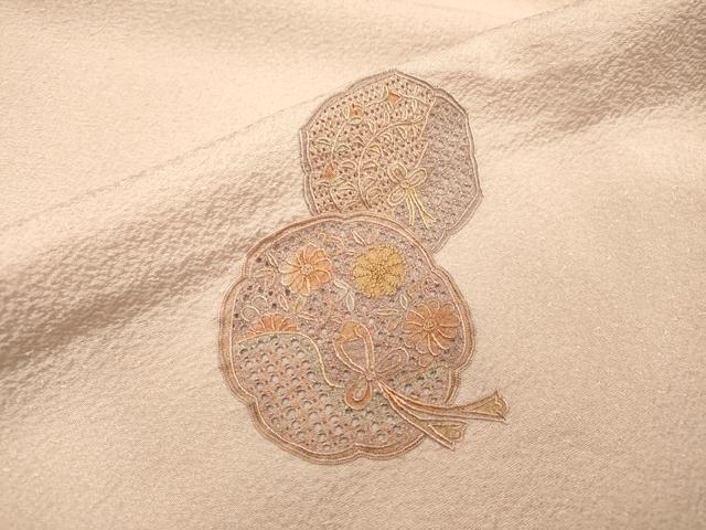 平和屋着物▼中国三大刺繍　スワトウ刺繍　汕頭刺繍　相良刺繍　総刺繍　訪問着　鏡裏花文　正絹　逸品　DABG5874fe