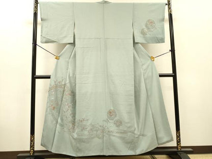 平和屋着物▼中国三大刺繍　スワトウ刺繍　汕頭刺繍　総刺繍　訪問着　几帳雪輪花文　正絹　逸品　DABG5881fe