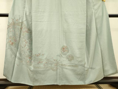 平和屋着物▼中国三大刺繍　スワトウ刺繍　汕頭刺繍　総刺繍　訪問着　几帳雪輪花文　正絹　逸品　DABG5881fe