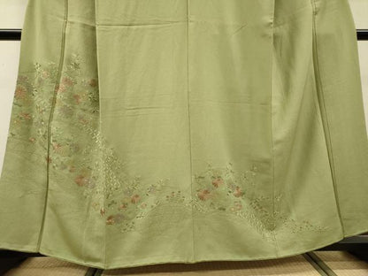 平和屋着物▼中国三大刺繍　スワトウ刺繍　汕頭刺繍　総刺繍　訪問着　籬菊文　正絹　逸品　DABG5890fe