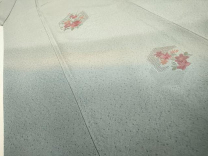平和屋着物▼中国三大刺繍　スワトウ刺繍　汕頭刺繍　総刺繍　訪問着　亀甲紗綾形花文　暈し染　正絹　逸品　DABG5907fe