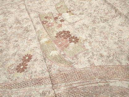 平和屋着物▼中国三大刺繍　スワトウ刺繍　汕頭刺繍　総刺繍　訪問着　流水短冊花文　やまと誂製　正絹　逸品　DABG5908fe