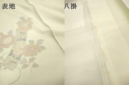 平和屋着物▼中国三大刺繍　スワトウ刺繍　汕頭刺繍　相良刺繍　総刺繍　訪問着　短冊吉祥花文　正絹　逸品　DABG5914fe