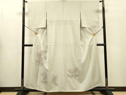 平和屋着物▼中国三大刺繍　スワトウ刺繍　汕頭刺繍　相良刺繍　総刺繍　訪問着　短冊吉祥花文　正絹　逸品　DABG5914fe