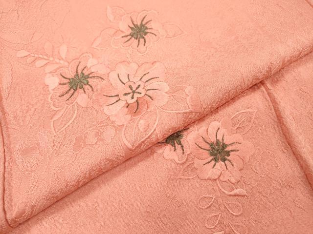 平和屋着物▼豪華色留袖　総刺繍　辻が花　銀糸　紅梅色　正絹　逸品　DABG5919fe