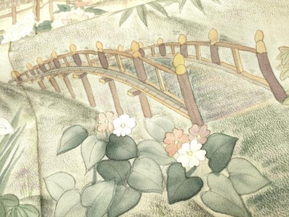 平和屋着物▼豪華色留袖　作家物　手描き　藤紅染　東海道　暈し染　正絹　逸品　DABG5922fe