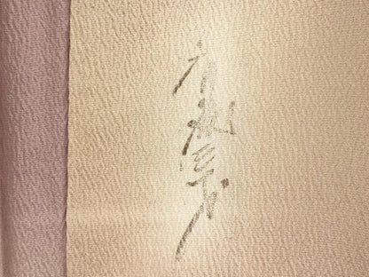 平和屋着物▼染色作家　斉藤三才　小紋　霞文　暈し染　正絹　逸品　DABG5924fe