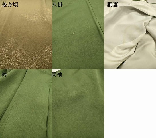 平和屋着物▼訪問着　寿光織　霞文　暈し染　金糸　正絹　逸品　DABG5932fe