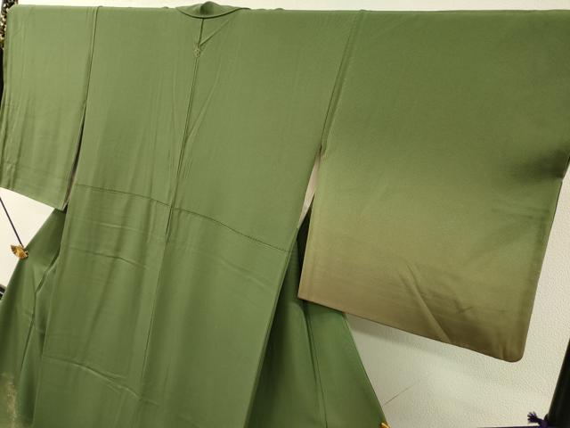 平和屋着物▼訪問着　寿光織　霞文　暈し染　金糸　正絹　逸品　DABG5932fe