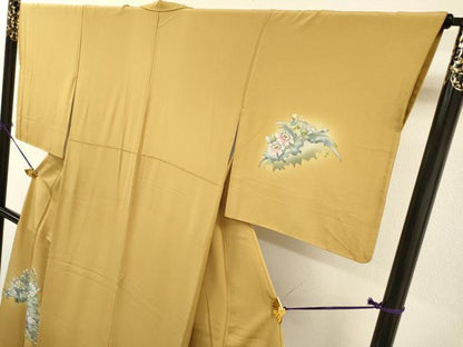 平和屋着物▼訪問着　作家物　手描き　草花　暈し染　正絹　逸品　DABG5945fe