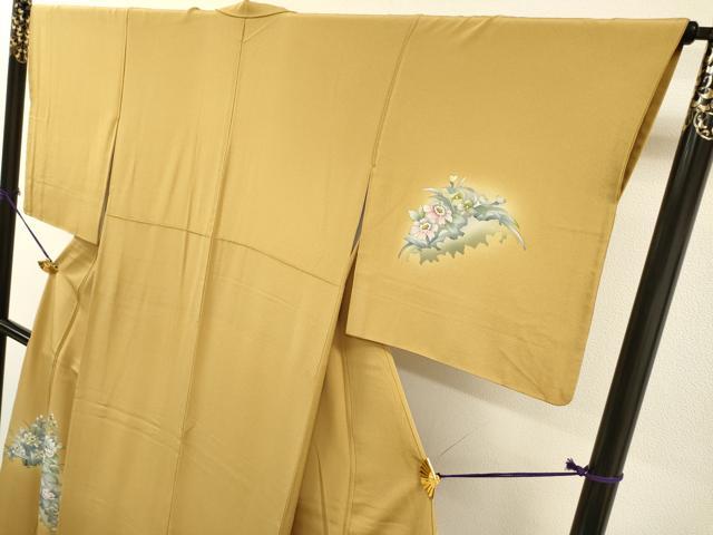 平和屋着物▼訪問着　作家物　手描き　草花　暈し染　正絹　逸品　DABG5945fe