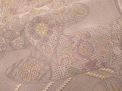 平和屋着物▼中国三大刺繍　スワトウ刺繍　汕頭刺繍　総刺繍　訪問着　鳳凰霞花文　正絹　逸品　DABG5958fe