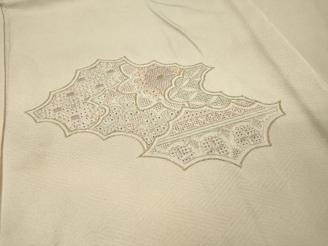 平和屋着物▼中国三大刺繍　スワトウ刺繍　汕頭刺繍　総刺繍　訪問着　正倉院吉祥花文　暈し染　金糸　正絹　逸品　DABG5963fe
