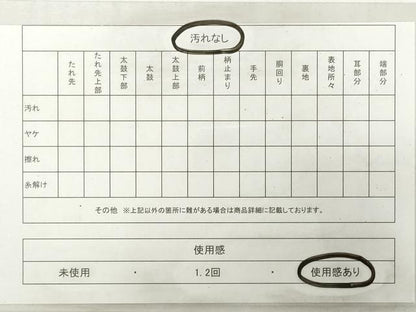 平和屋着物◎本場筑前博多織　半幅帯　青海波間道　正絹　逸品　DABG6064xg