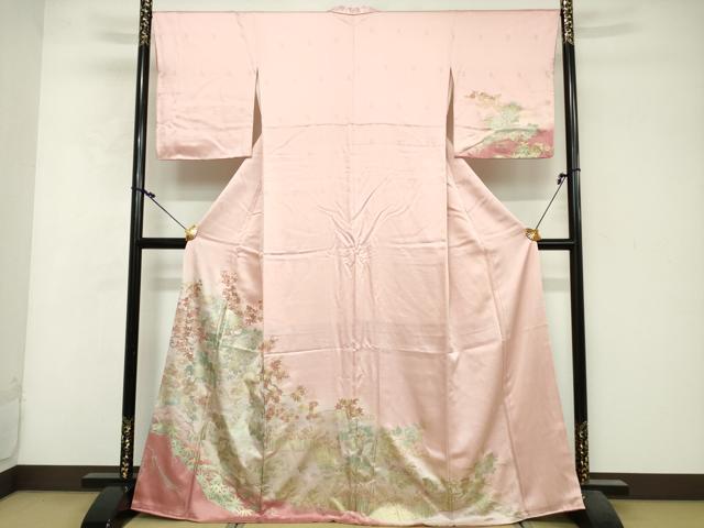 平和屋着物■訪問着　立波草花文　暈し染め　金銀彩　正絹　逸品　DABG6122xg