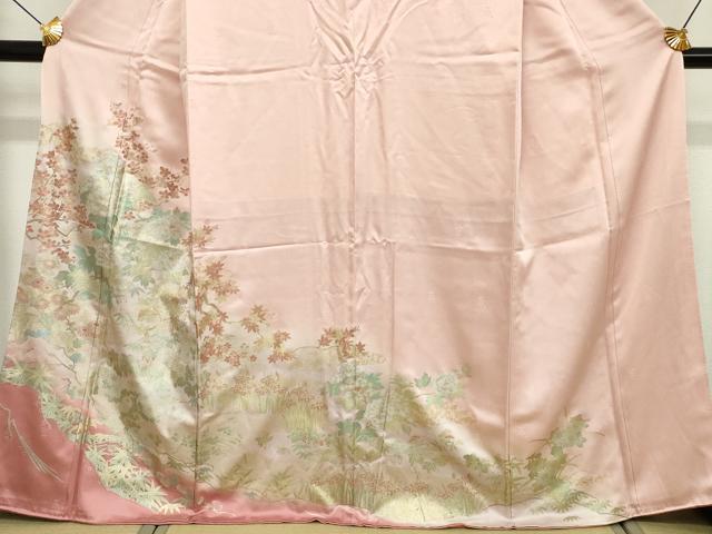 平和屋着物■訪問着　立波草花文　暈し染め　金銀彩　正絹　逸品　DABG6122xg
