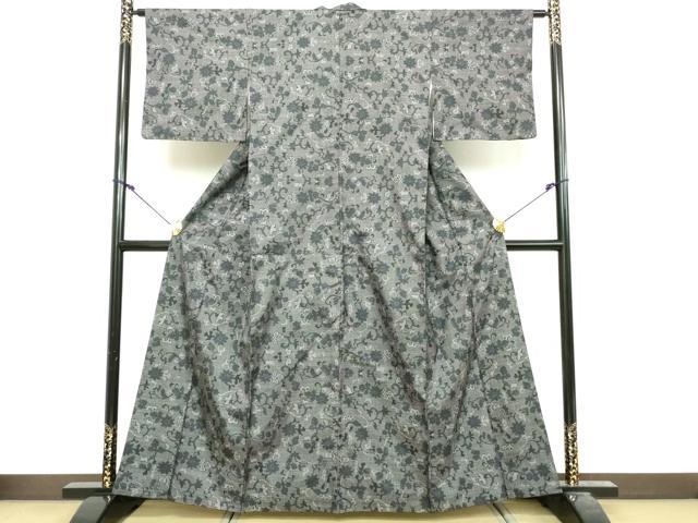 平和屋着物■本場大島紬　7マルキ　花唐草文　正絹　逸品　DABG6138xg