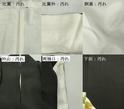 平和屋着物■豪華黒留袖　刺繍　鳳凰花文　金彩　正絹　逸品　DABG6147xg