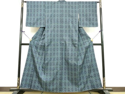 平和屋着物■本場大島紬　7マルキ　抽象花文　正絹　逸品　DABG6148xg
