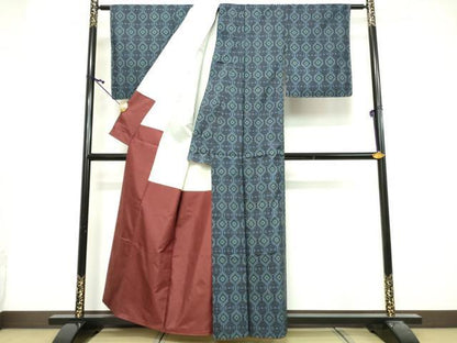 平和屋着物■本場大島紬　7マルキ　抽象花文　正絹　逸品　DABG6148xg