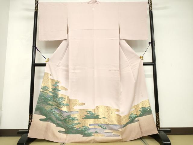 平和屋着物■豪華色留袖　寿光織　エ霞枝松文　金彩　さが美扱い　正絹　逸品　DABG6188xg