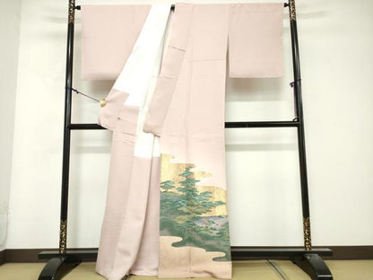 平和屋着物■豪華色留袖　寿光織　エ霞枝松文　金彩　さが美扱い　正絹　逸品　DABG6188xg