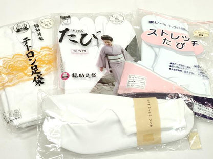平和屋着物▼和装小物　足袋まとめて10点　白足袋　ストレッチ足袋　福助　21.5cm～24.0cm　逸品　未使用　DABG6309xg