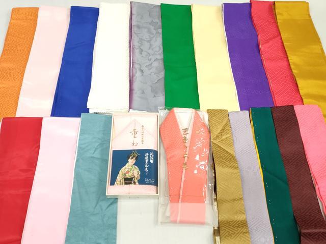 平和屋着物▼和装小物　重ね衿・伊達衿まとめて20点　紗綾形 菊地紋 草花地紋　逸品　DABG6384xg