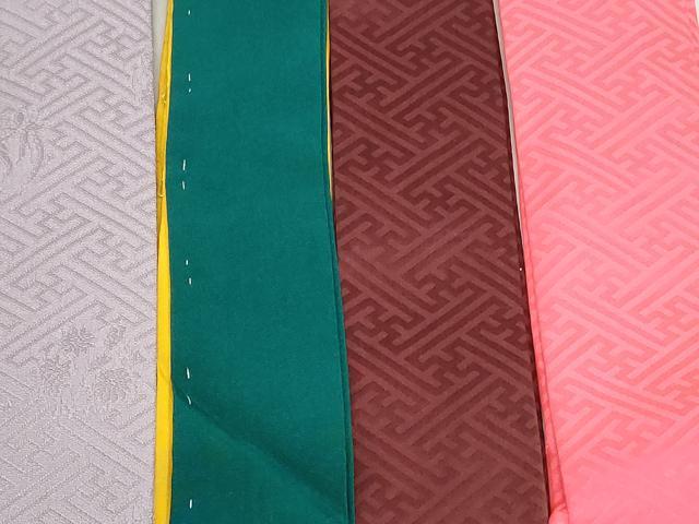 平和屋着物▼和装小物　重ね衿・伊達衿まとめて20点　紗綾形 菊地紋 草花地紋　逸品　DABG6384xg