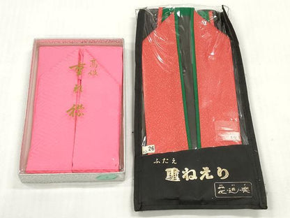 平和屋着物▼和装小物　重ね衿・伊達衿まとめて20点　紗綾形 草花 菊地紋 箔散らし　逸品　DABG6404xg