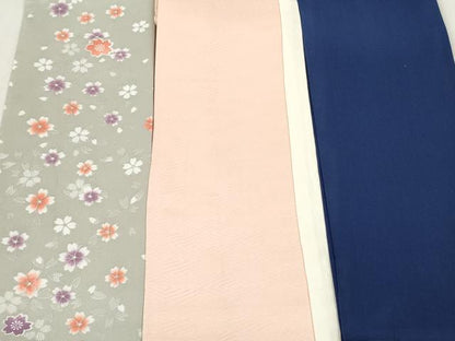 平和屋着物▼和装小物　重ね衿・伊達衿まとめて20点　紗綾形 舞桜 小花柄 菱　金銀糸　未使用品あり　逸品　DABG6415xg