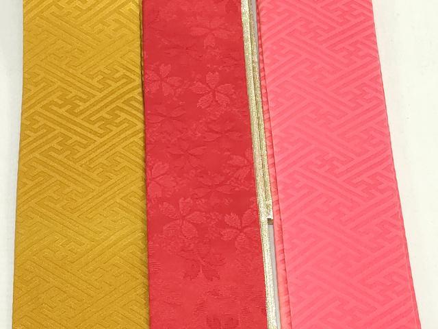 平和屋着物▼和装小物　重ね衿・伊達衿まとめて20点　紗綾形 舞桜 麻の葉　金銀糸　逸品　DABG6428xg