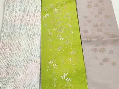 平和屋着物▼和装小物　重ね衿・伊達衿まとめて20点　紗綾形 草花 小花地紋　金糸　金銀彩　未使用品あり　逸品　DABG6510xg