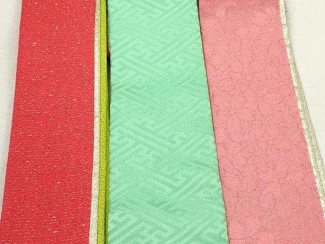 平和屋着物▼和装小物　重ね衿・伊達衿まとめて20点　刺繍　紗綾形 舞桜 格子 立涌花　金糸　金彩　金彩　未使用品あり　逸品　DABG6520xg